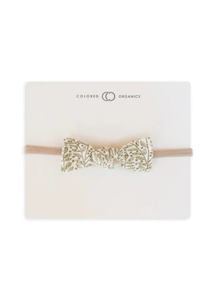 Dainty Bow Headband - Ferns & Ivory