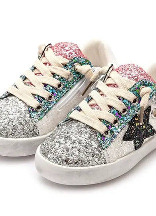 Multi Glitter Star Sneakers
