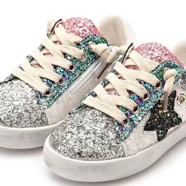 Multi Glitter Star Sneakers