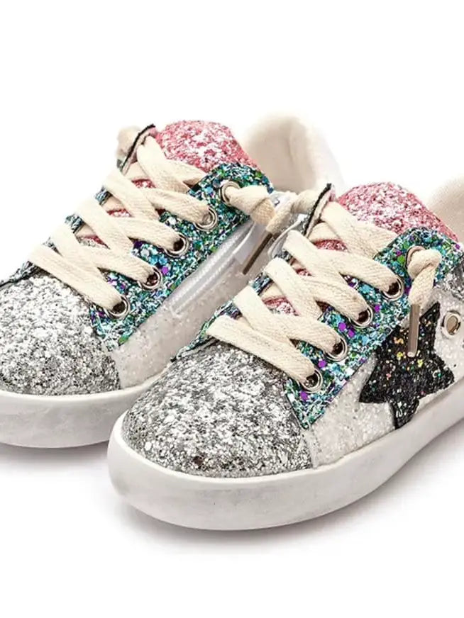 Multi Glitter Star Sneakers