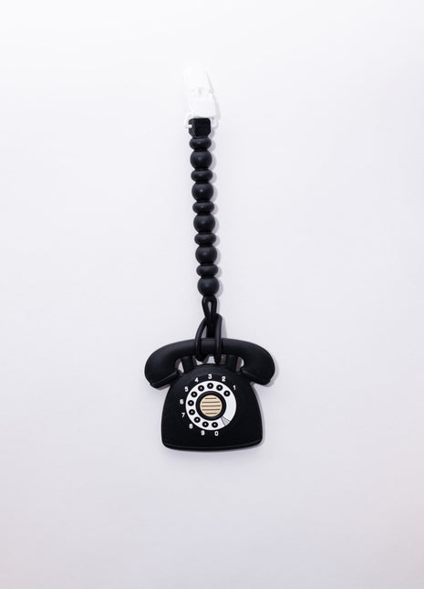 Rotary Dial Phone Teether w/Clip