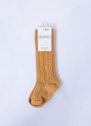 Cable Knit Knee High Socks