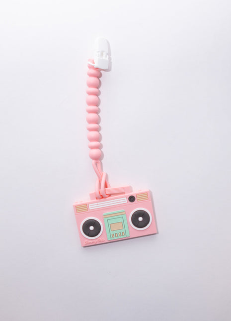 Boom Box Teether w/Clip