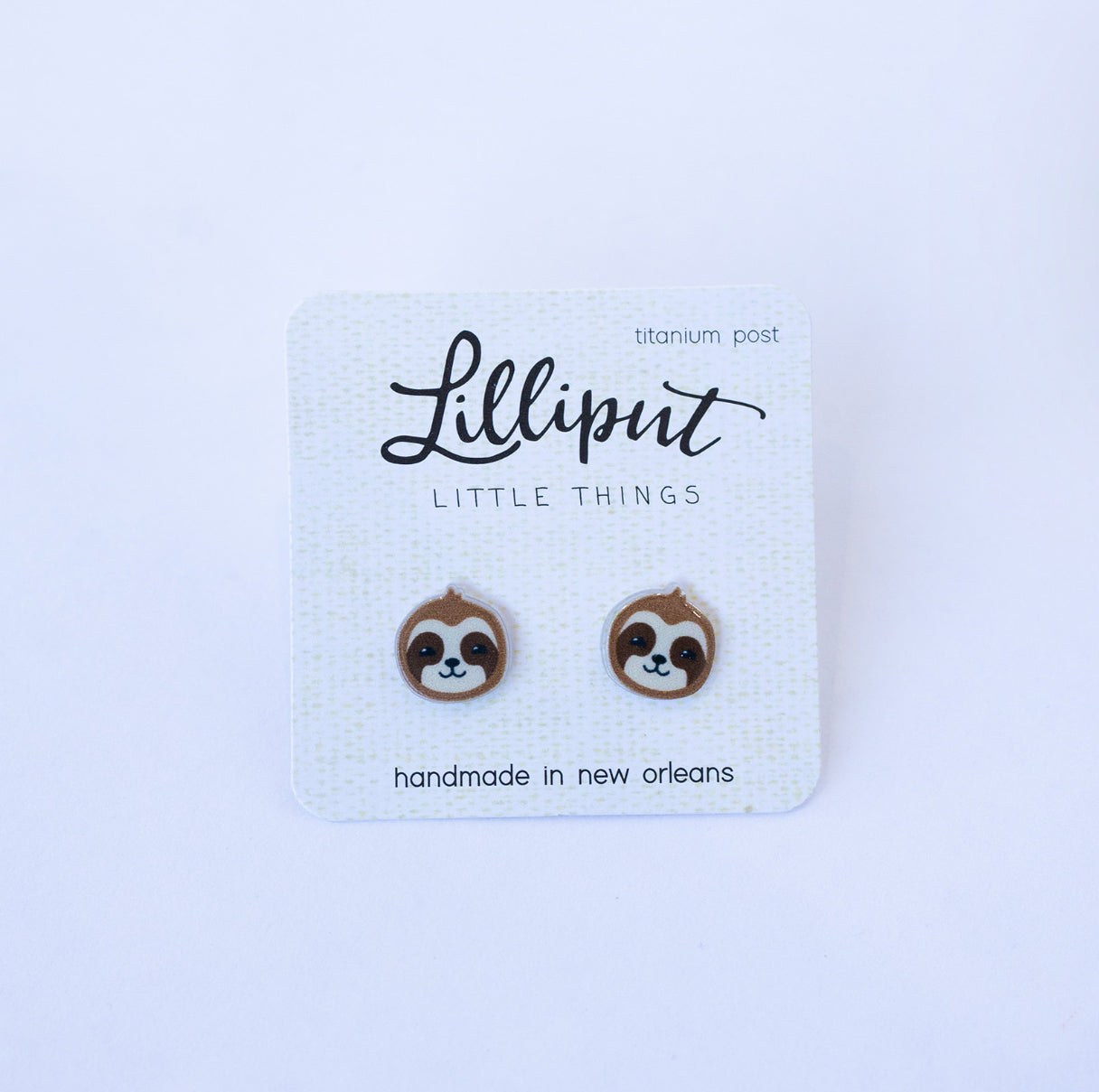 Lilliput Little Things Sloth Earrings 