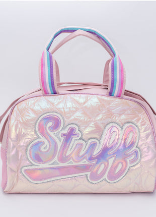 “Stuff” Metallic Pink Duffle