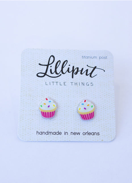 Lilliput Little Things Birthday Cupcake Earrings