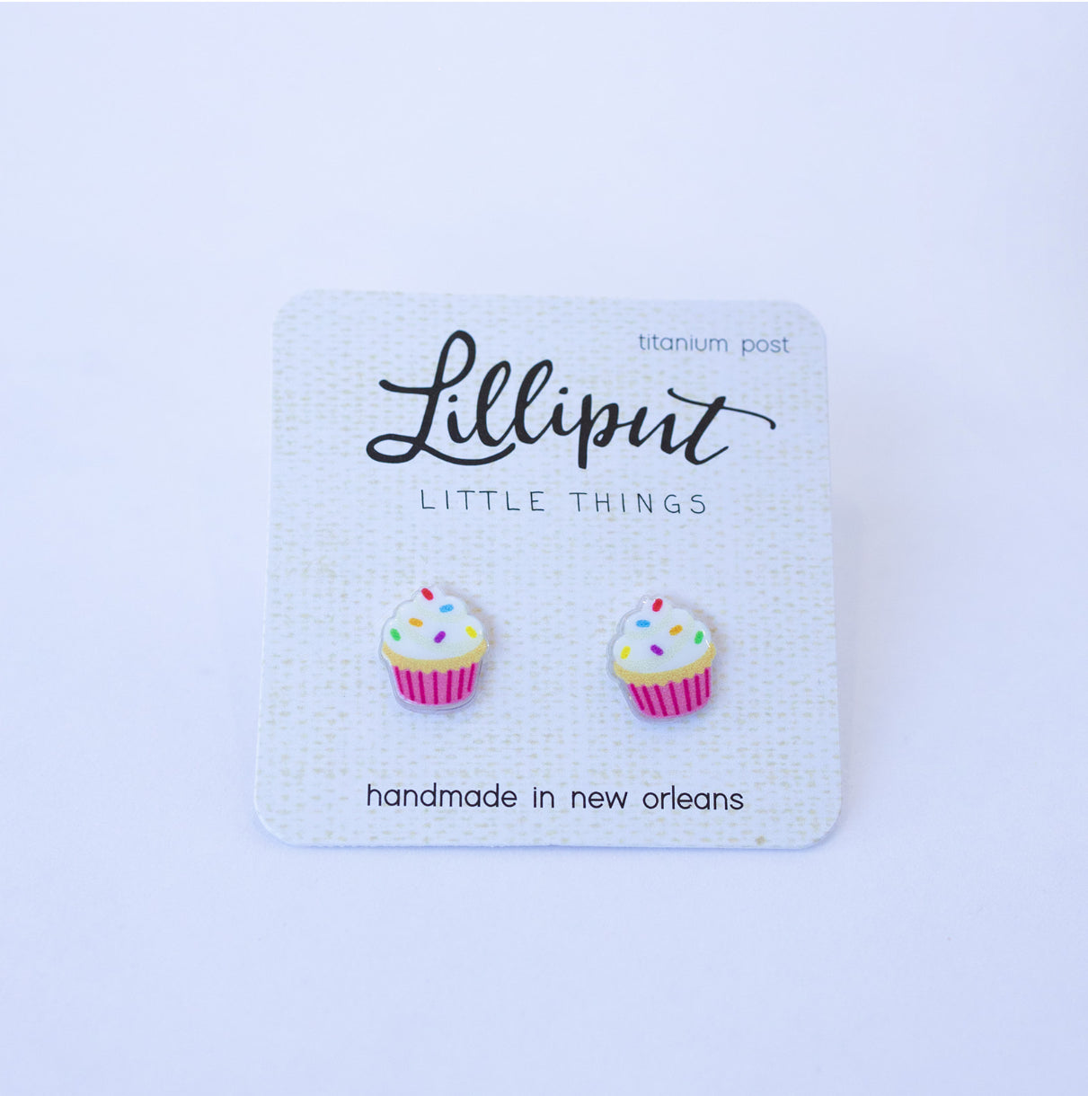 Lilliput Little Things Birthday Cupcake Earrings