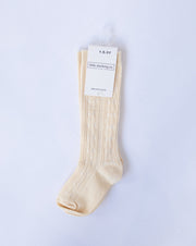 Little Stocking Co. Vanilla Cable Knit Knee High Socks