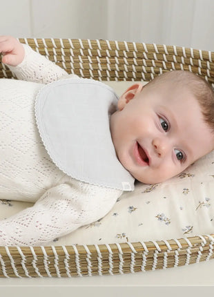 Baby wearing adorna baby sky blue bib