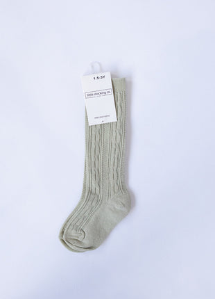 Cable Knit Knee High Socks
