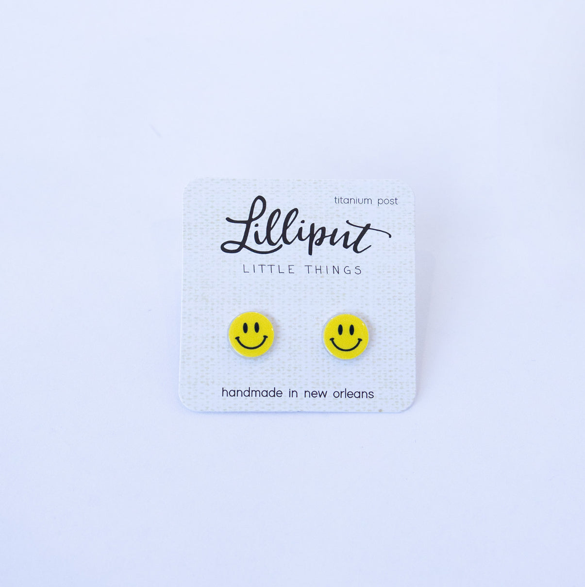 Lilliput Little Things Happy Face Earrings
