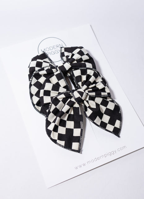 Checkered Pigtail Set