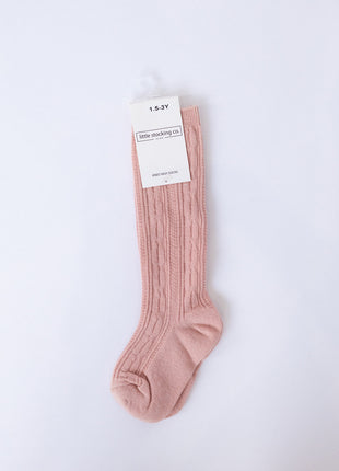 Cable Knit Knee High Socks
