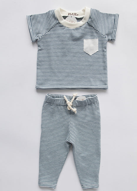 Blue Striped Legging