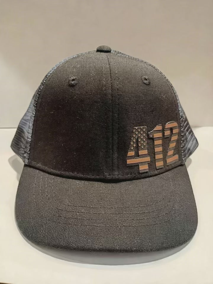 Load video: Patriotic 412 Trucker Hat