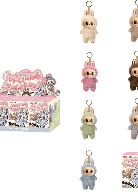 Sensibling Corp. 6PCS-Labubu Monster Doll Keychain Exciting Macaron Blind Box