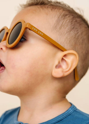 Model Wearing Lou Lou & Company Sunnies Camel
