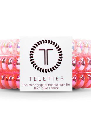 Teleties Spiral Hair Coils | Small | Think Pink Hair Ties