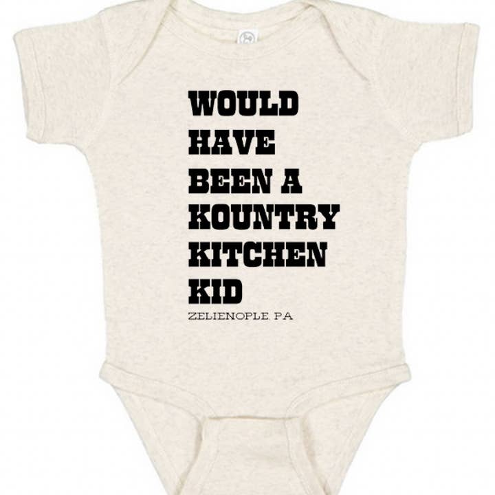 Paper Cow LLC Kountry Kitchen Graphic Cotton Baby Bodysuit 