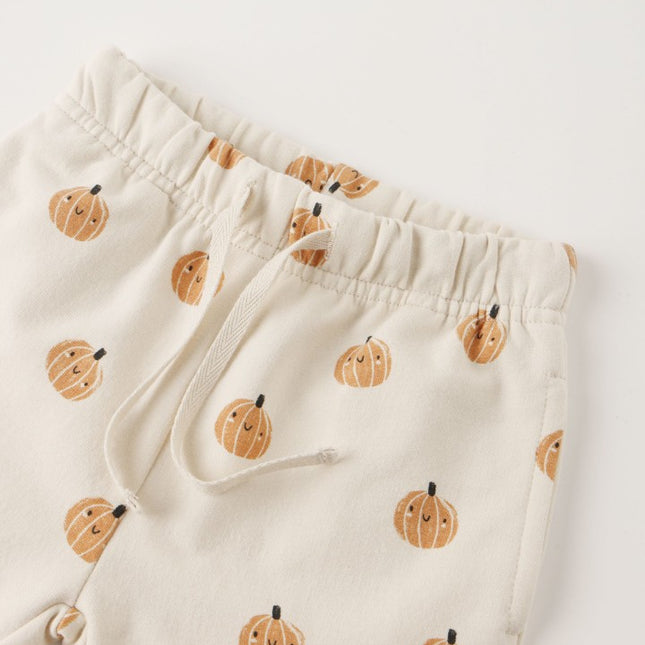 Quincy Mae Relaxed Fleece Sweatpant || Pumpkins Details 