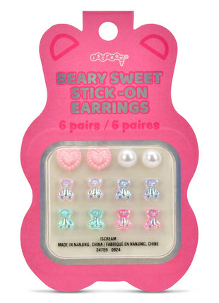 Iscream Beary Sweet Stick On Earrings