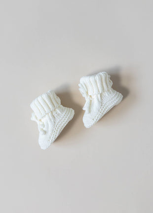 Pine Kids Knit Booties - Cloud