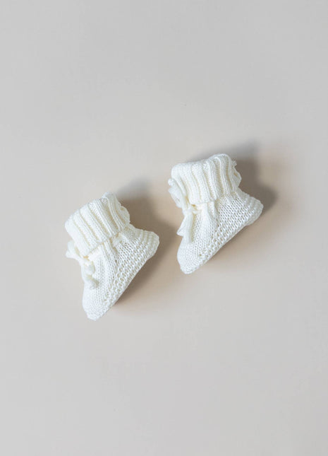 Pine Kids Knit Booties - Cloud