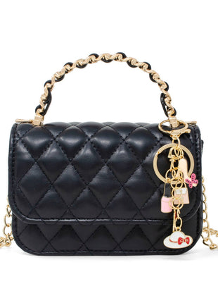 Tiny Treats & ZOMI Gems Girl's Classic Link Chain Top Handle Handbag - Black