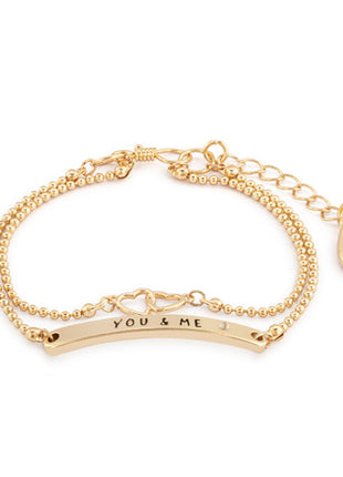 Demdaco Winnie-the-Pooh You & Me Adjustable Layered Bracelet 7"