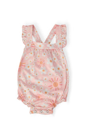 Mila & Rose Sweet & Sunny Ruffle Cross Back Romper Front