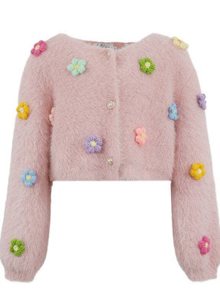 Lola And The Boys 3D Rainbow Daisy Cardigan