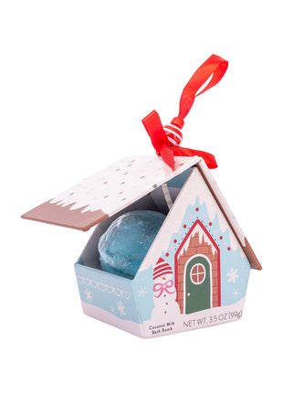 Cait + Co Cait + Co Bath Bomb Christmas Ornament House - Blue