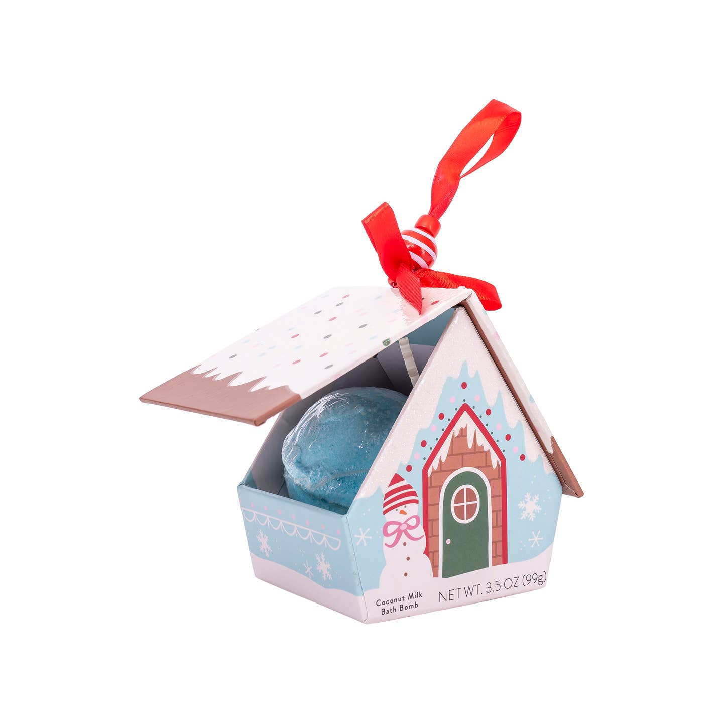 Cait + Co Cait + Co Bath Bomb Christmas Ornament House - Blue