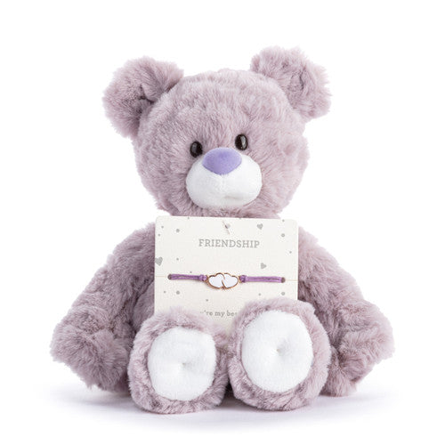 Demdaco Friendship Purple Bear - 8in