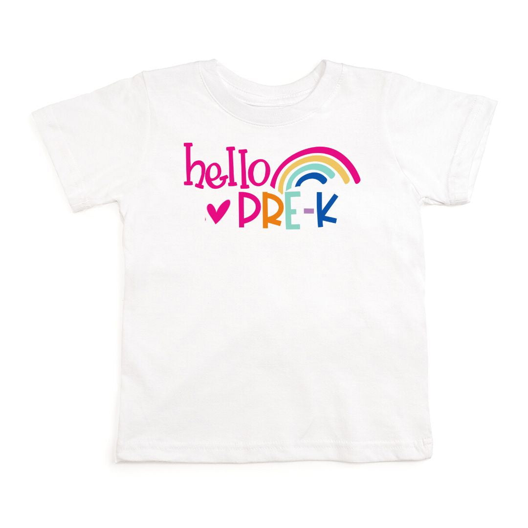 Sweet Wink Hello Pre-K Short Sleeve T-Shirt - White