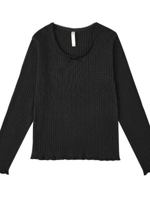 Ribbed Long Sleeve || Black