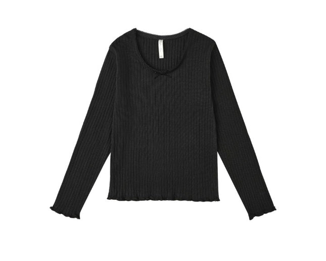 Ribbed Long Sleeve || Black