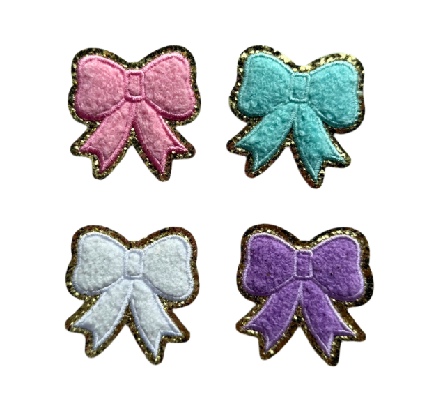 Becco Bags Chenille Bow Patches (Pack of 4)