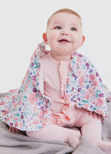 Model Using Magnetic Me Whistledon Cotton Baby Blanket