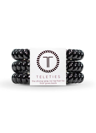 Teleties Spiral Hair Coils | Small | Jet Black Hair Ties