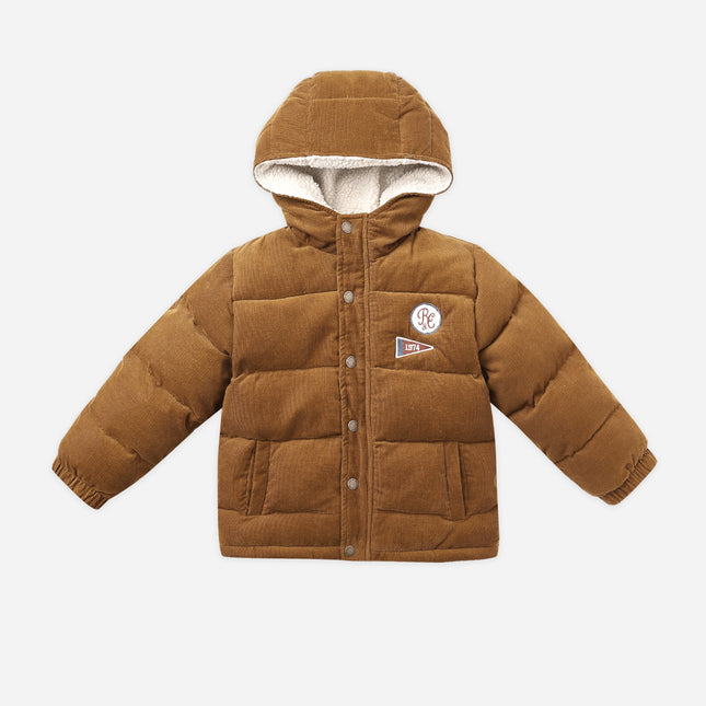 Rylee & Cru Cord Puffer Jacket || Golden