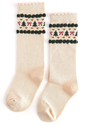 Little Stocking Co. Vanilla Fair Isle Knee High Socks