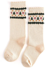 Little Stocking Co. Vanilla Fair Isle Knee High Socks