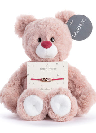 Demdaco Big Sister Pink Bear - 8in