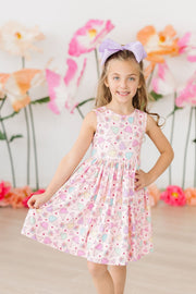 Model Wearing Mila & Rose Ice Cream & Shout Tank Twirl Dress