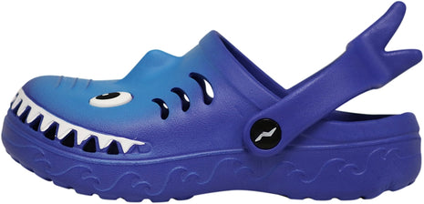 Eastern Off Price Norty Boy's Girl's Children Toddler Kid Fun Slip On Sandal Slipper Clog Shoe - 41917 - Blue Shark Side View