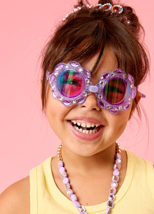 Model Wearing Super Smalls Lavender Haze Super Goggles