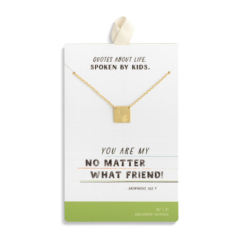 Demdaco Daisy Charm Gold Necklace 16in on packaging 