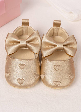 Kids Charm Online Metallic Gold Infant Shoes with Velcro. HMZ161G