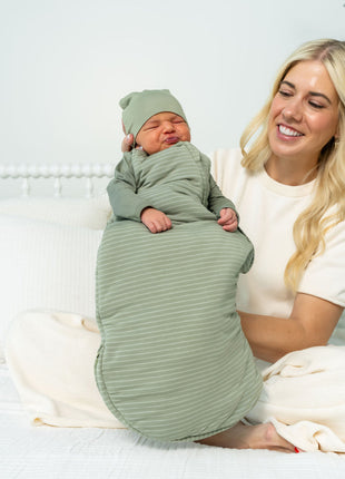 Model Wearing Lou Lou & Company Carson Sleep Sack